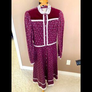 Gunne Sax calico prairie dress